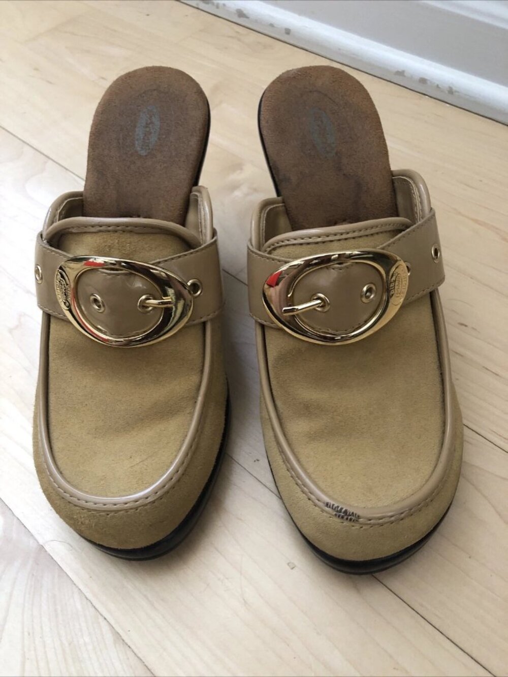 Women's Dr. Scholls Original Platform Sandals Suede Shoes Size 6
